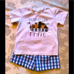 Toddler Boys Home of the Brave Shortset